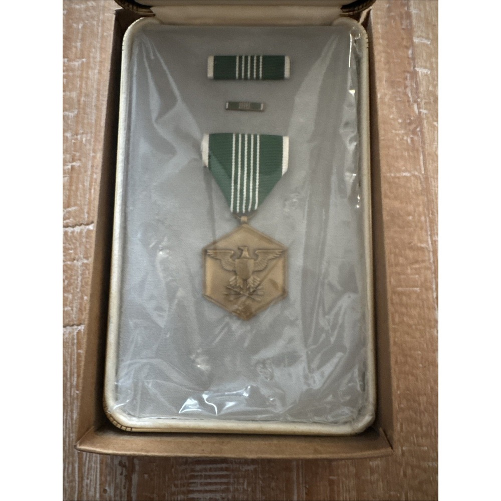 US Army Commendation Medal Box Set with Ribbon & Bar
